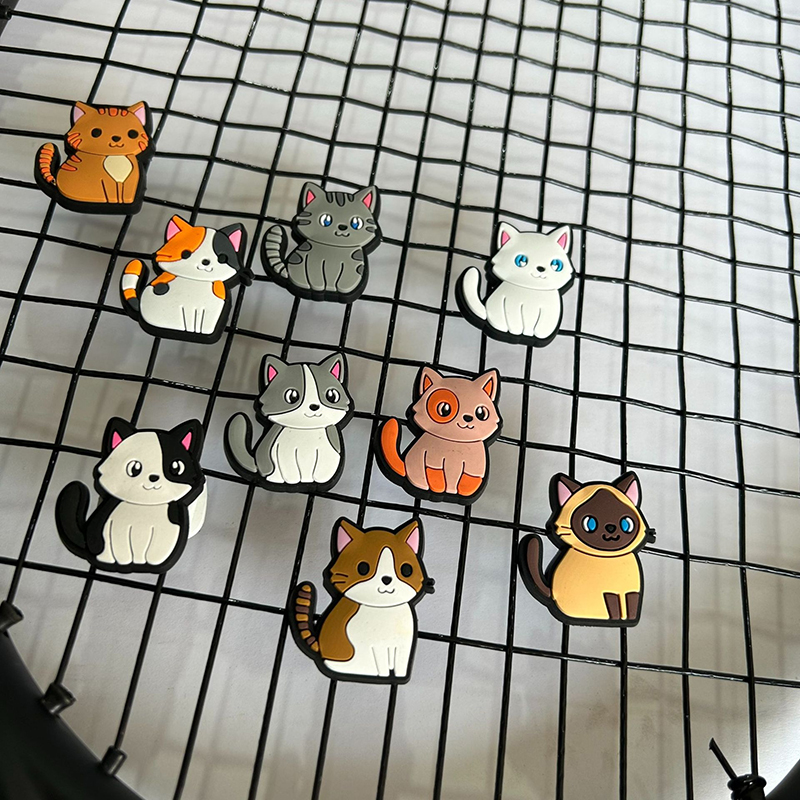 Badminton Anime - 1/6/8Pcs Cartoon Cat Tennis Vibration Damper