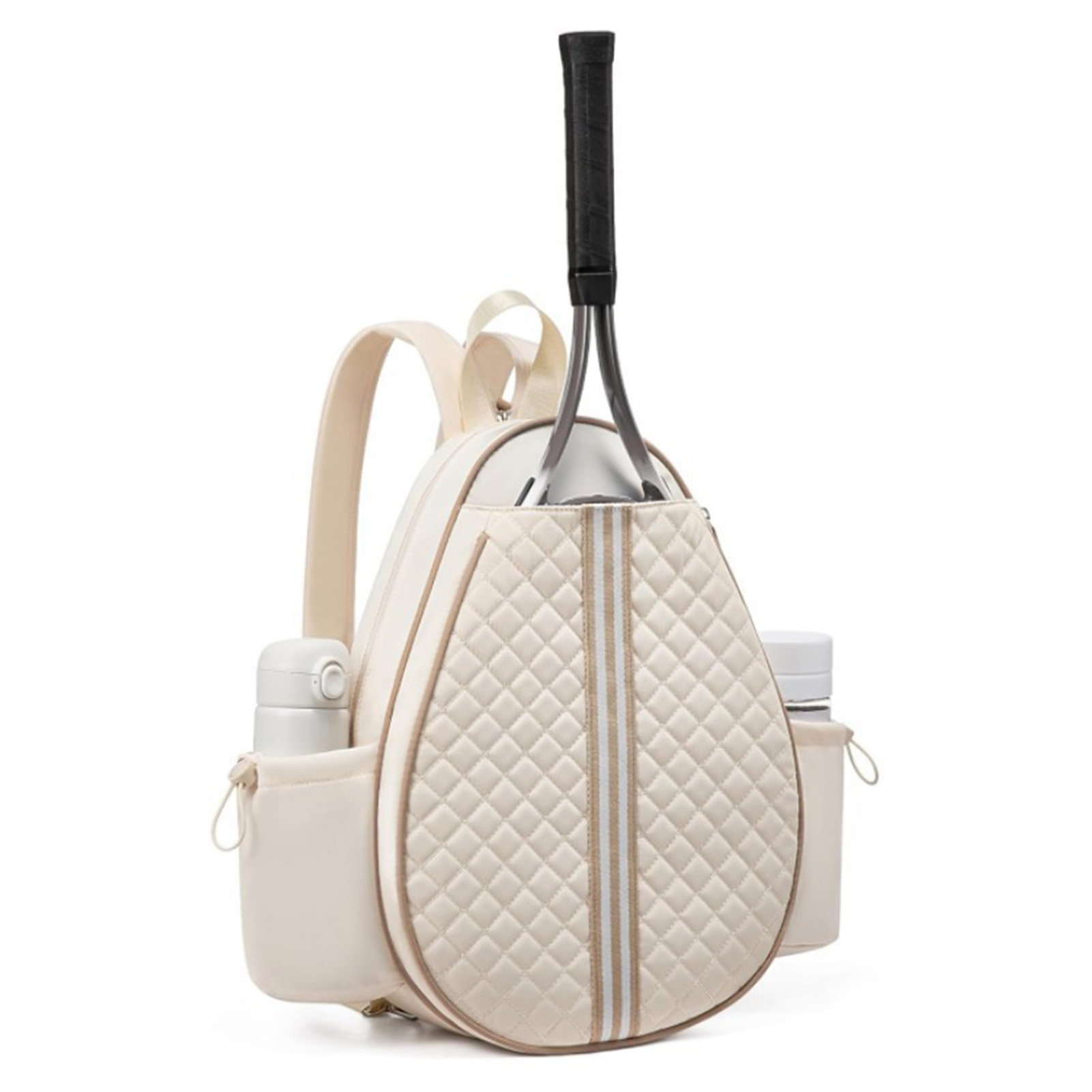 Backpack Racket Bag - Zipper Closure Tennis Bag Large Capacity