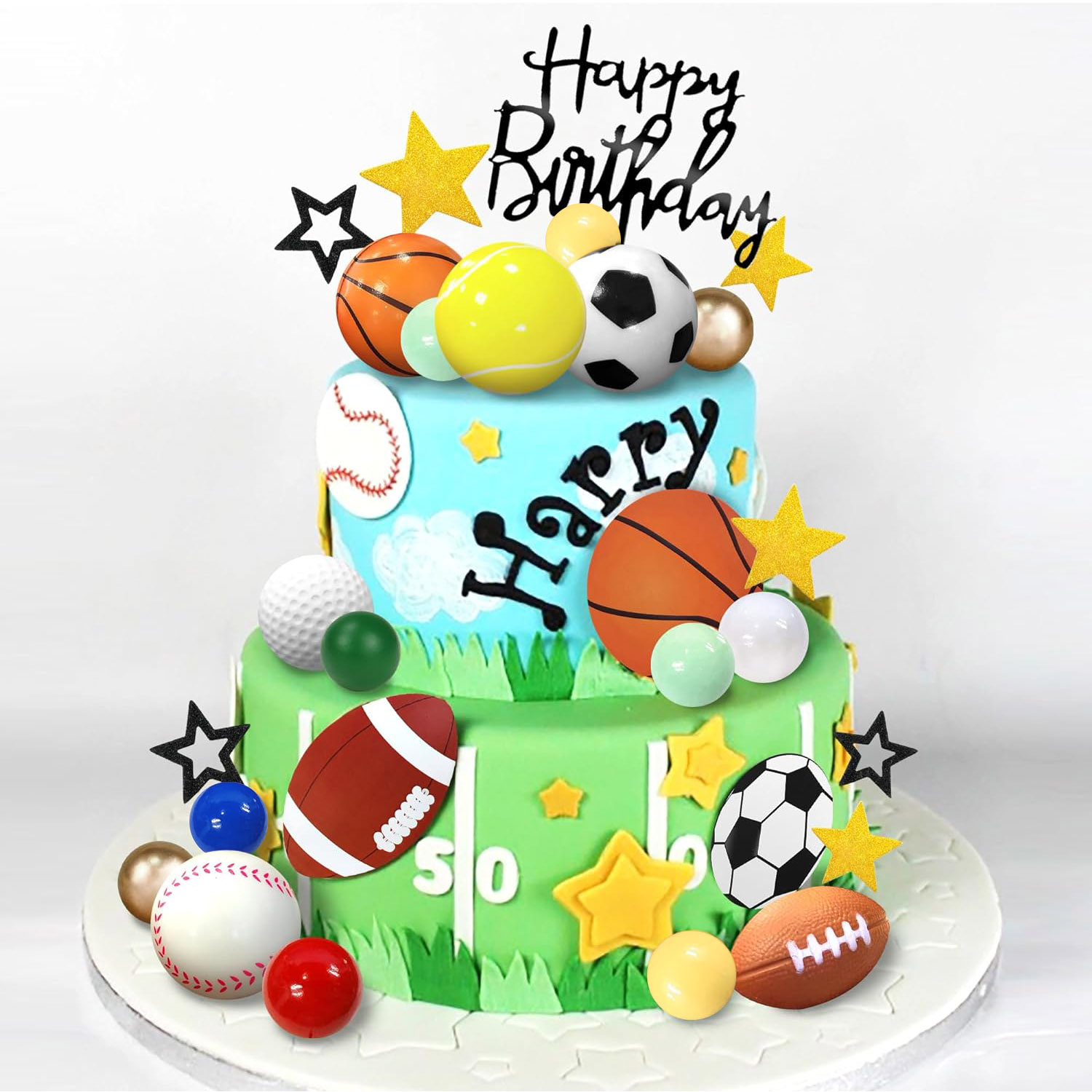 Badminton Anime - 37 PCS Sports Cake Toppers Sports