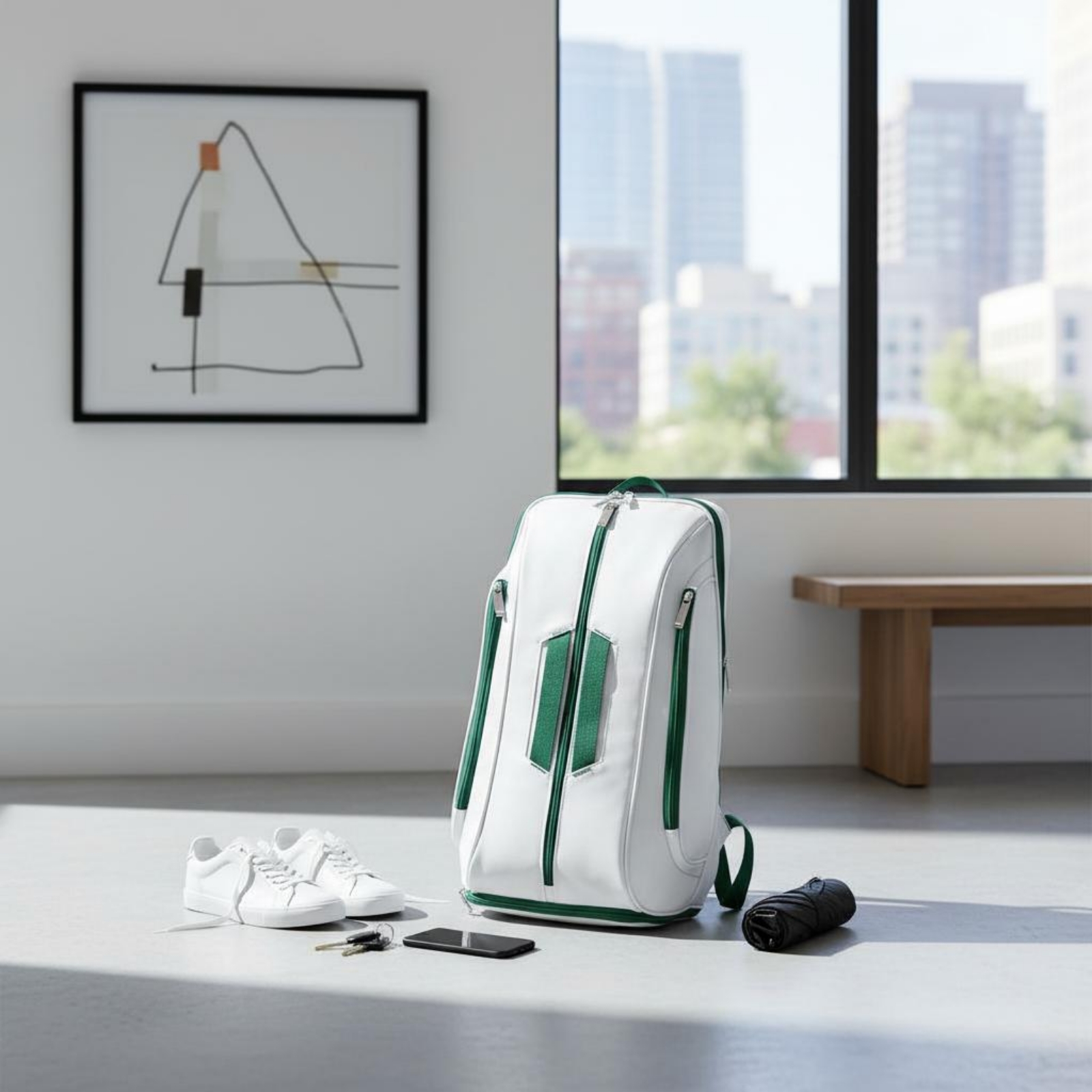 Backpack Racket Bag - Double Strap Badminton Backpack Ergonomic Straps