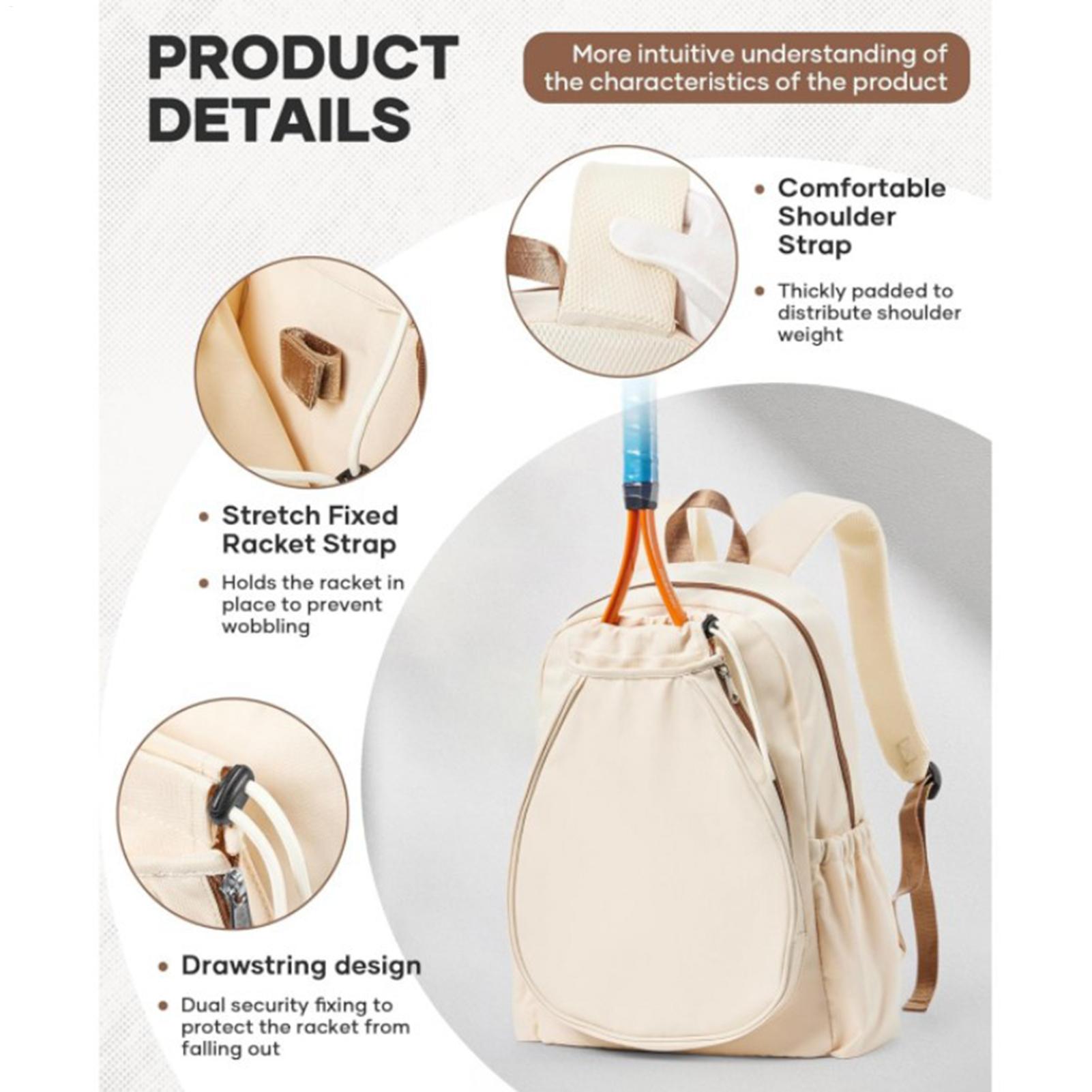 Pickleball Paddle Bag Holds 2  – обзор и цена Backpack Racket Bag